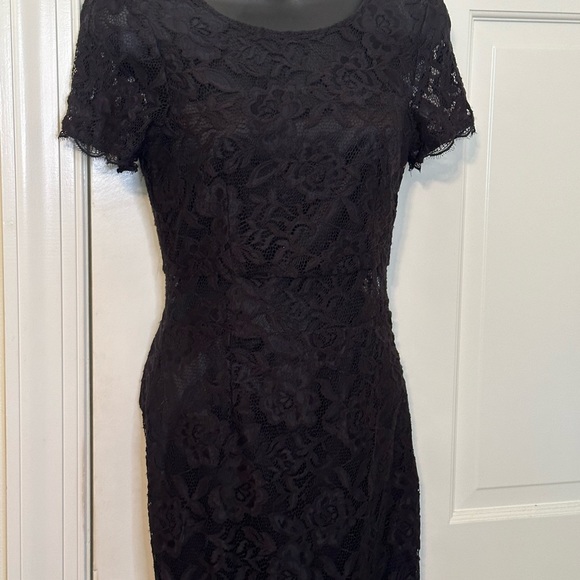 NSR Women’s Black Lace Overlay Dress with Peekaboo Waist Size XS NWT - Picture 6 of 15